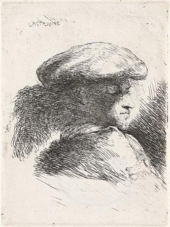 GIOVANNI B. CASTIGLIONE Group of 4 etchings.